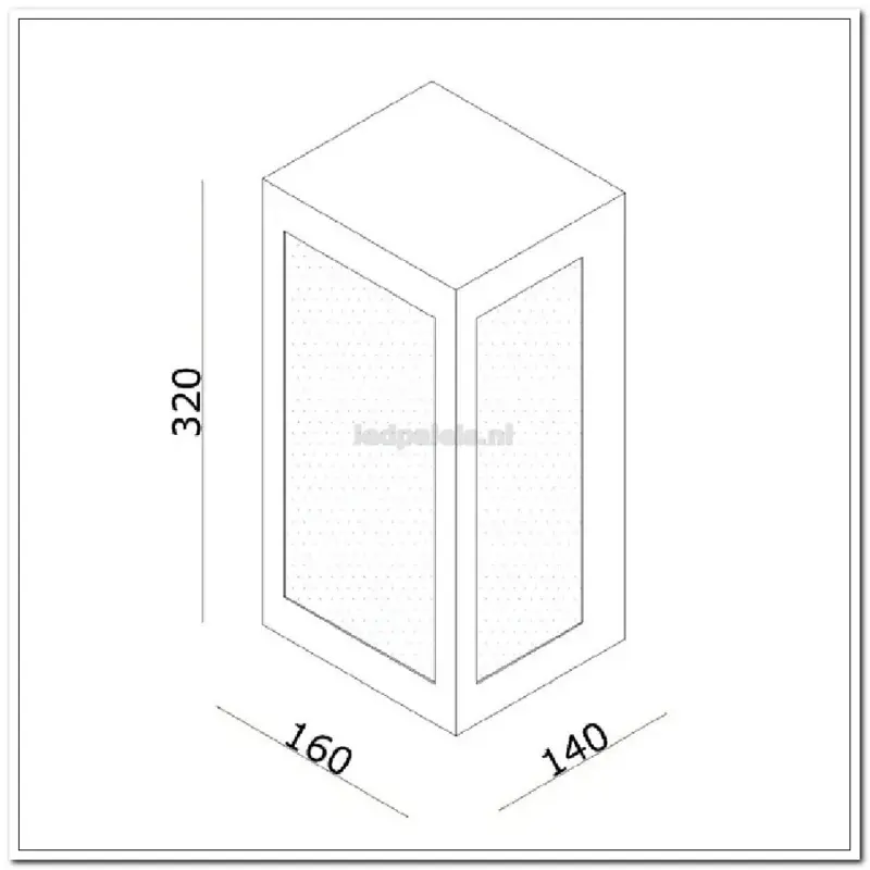 Foto 2 WL Rowin LED zwart buitenlamp 16x14x32cm LED 3W 3000K IP44