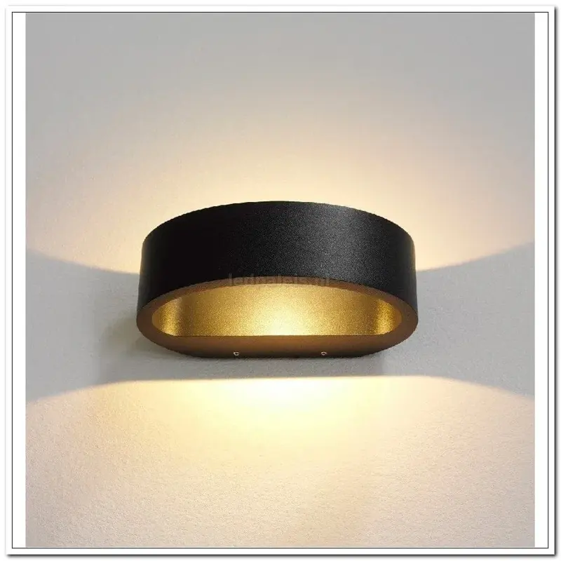 Foto 1 WL zwart 1l "Sharp" 19br IP54 LED 7,2W 2700K 830lm