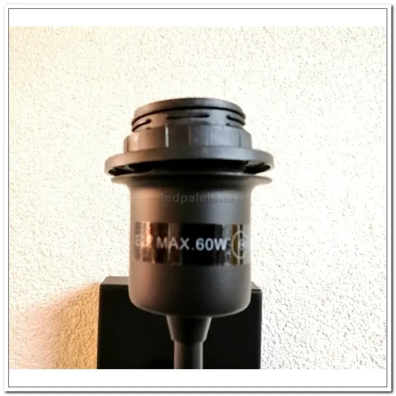 Foto 9 wandlamp led 3w e27 met USB oplader met zwarte kap