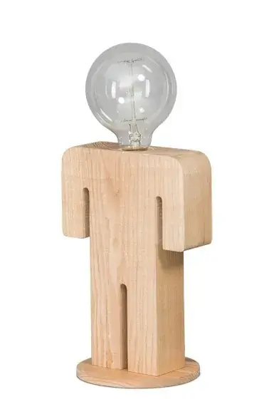 Foto 1 Adam XL tafellamp man 36cm hout