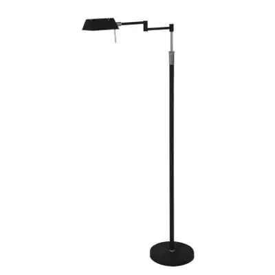 Foto van Vloerlamp LED Zwart in hoogte verstelbaar en met dimmer