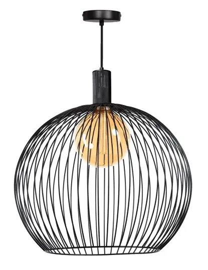 Foto 1 Wire hanglamp 60cm 1x E27 zwart