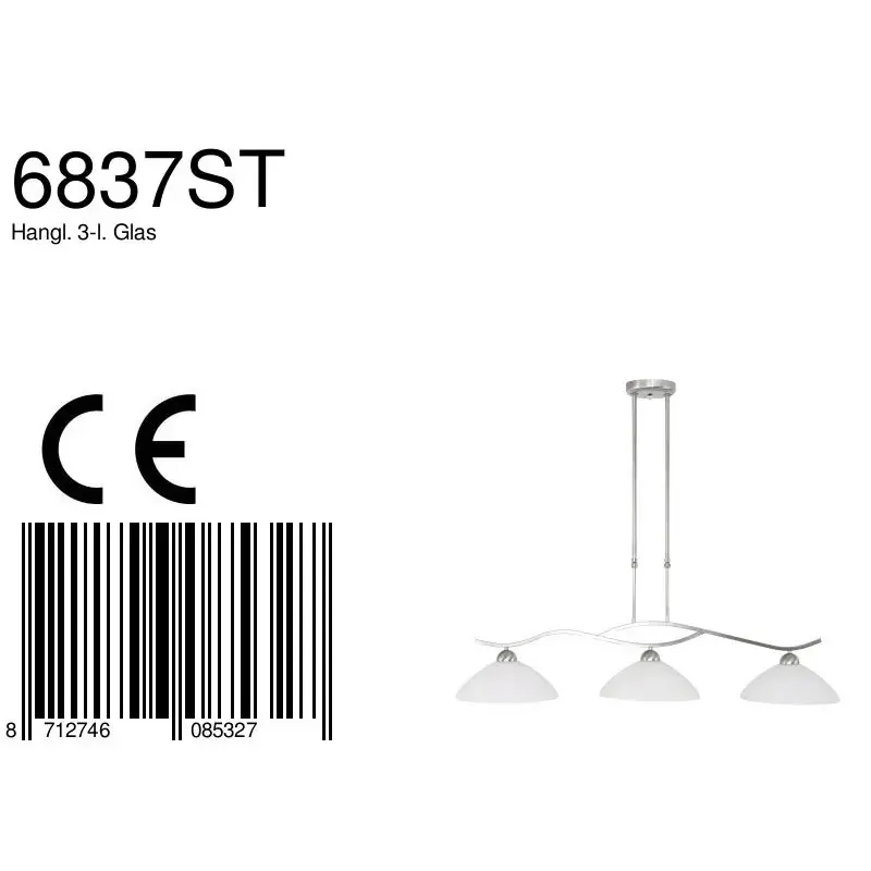 Foto 8 Hanglamp Capri 6837ST Staal Capri 6837ST