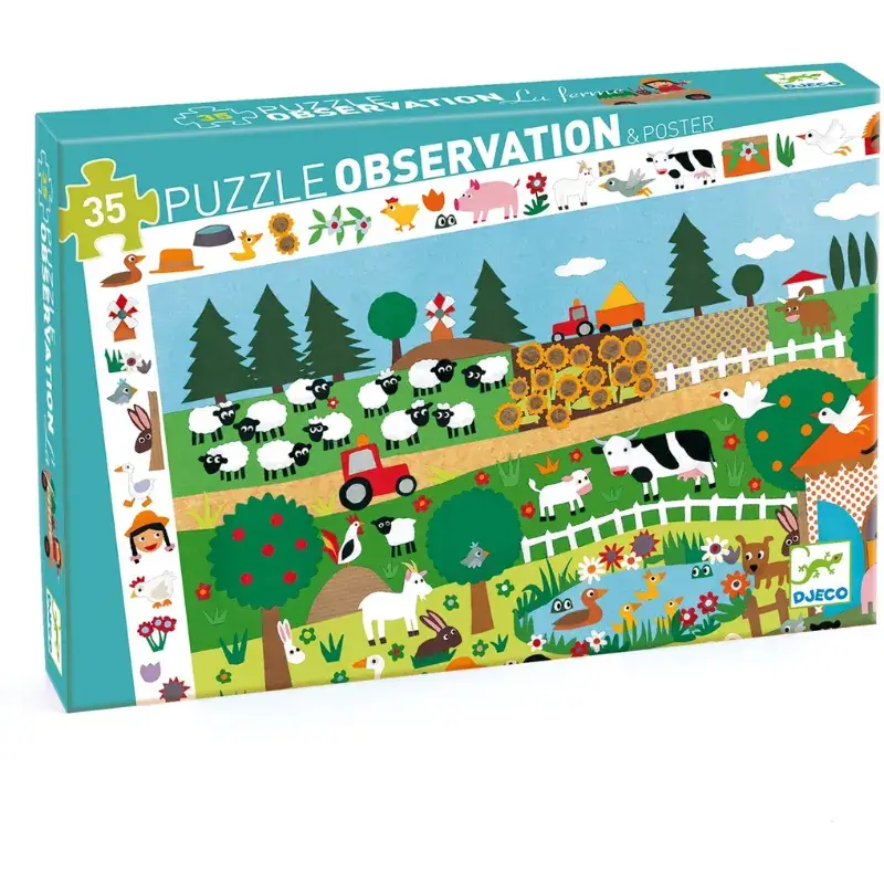 Foto 1 Djeco puzzel Boerderij 35st