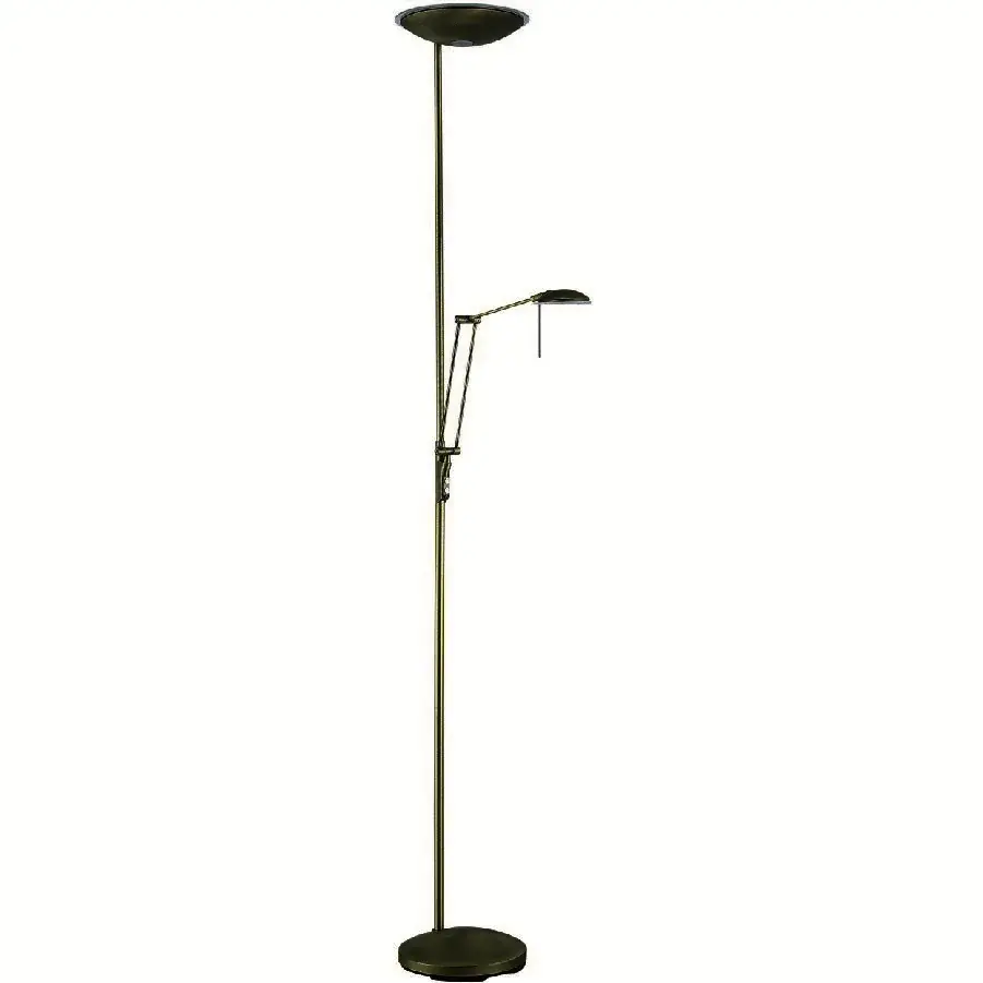 Foto van Vloerlamp LED Zwart in hoogte verstelbaar en met dimmer