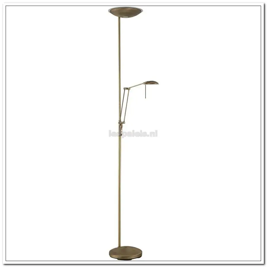 Foto 2 Vloerlamp Gina LED Brons S 4343 B uplighter met leeslamp met dimmers