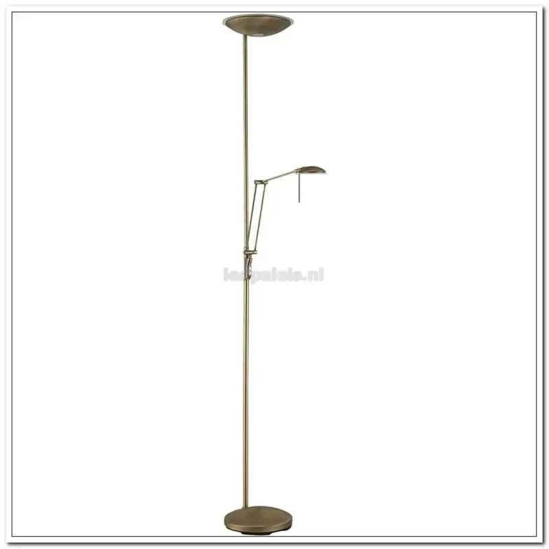 Foto 2 Vloerlamp Gina LED Brons S 4343 B uplighter met leeslamp met dimmers
