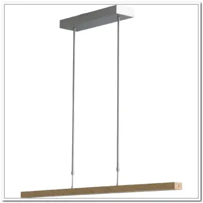 Foto van HL Real Wood natural+nikkel 107,5cm 19,2W 2200-2700K 2970Lm DTW