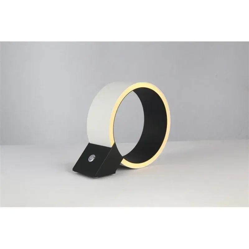 Foto van Tafellamp LED ring zwart met dimmer 20cm