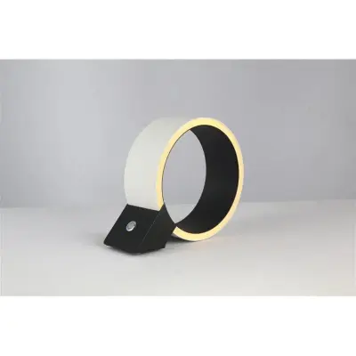 Foto van Tafellamp LED RING wit met dimmer 20cm