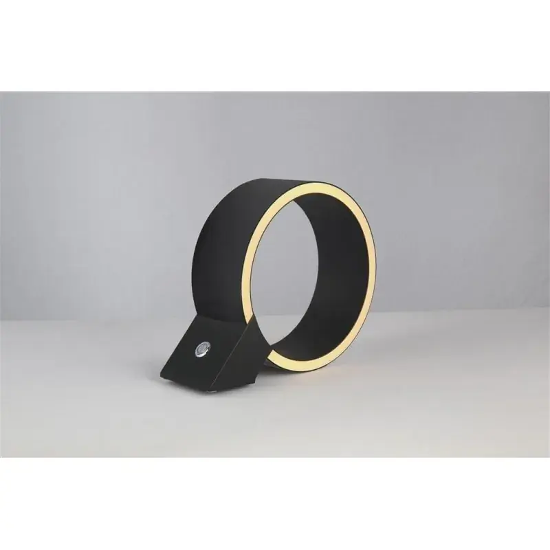 Foto van Tafellamp LED ring zwart met dimmer 20cm