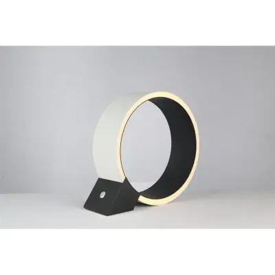 Foto van Tafellamp LED RING wit met dimmer 30cm