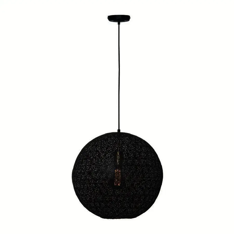 Foto 5 hanglamp Bol zwart goud ORONERO 40cm h 1040 z