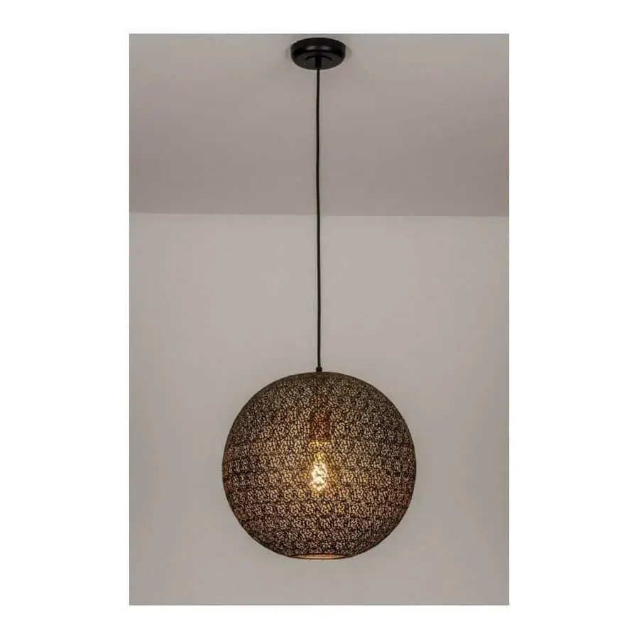 Foto 2 hanglamp Bol zwart goud Bert ORONERO 50cm h 1050 z