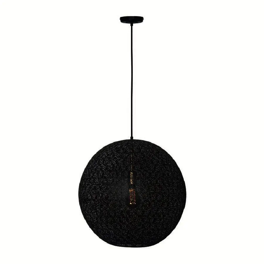 Foto 6 hanglamp Bol zwart goud Bert ORONERO 50cm h 1050 z