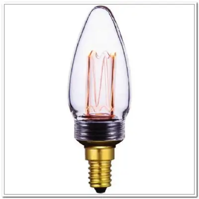 Foto van kaars filament 3step dim transparant e14