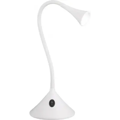Foto van Tafellamp Viper wit led buigzaam hals