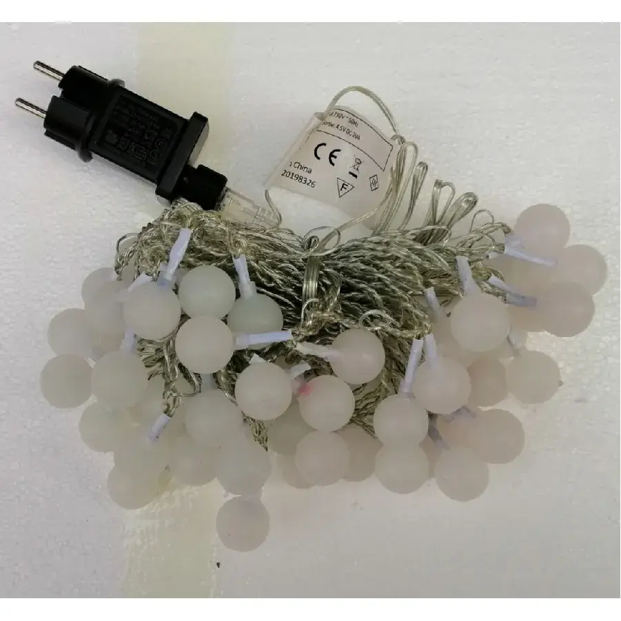 Foto 4 50 PARTYLIGHTS 2,5CM LED MULTI 10M/5M AANLOOPSNOER / IP44 TRAFO