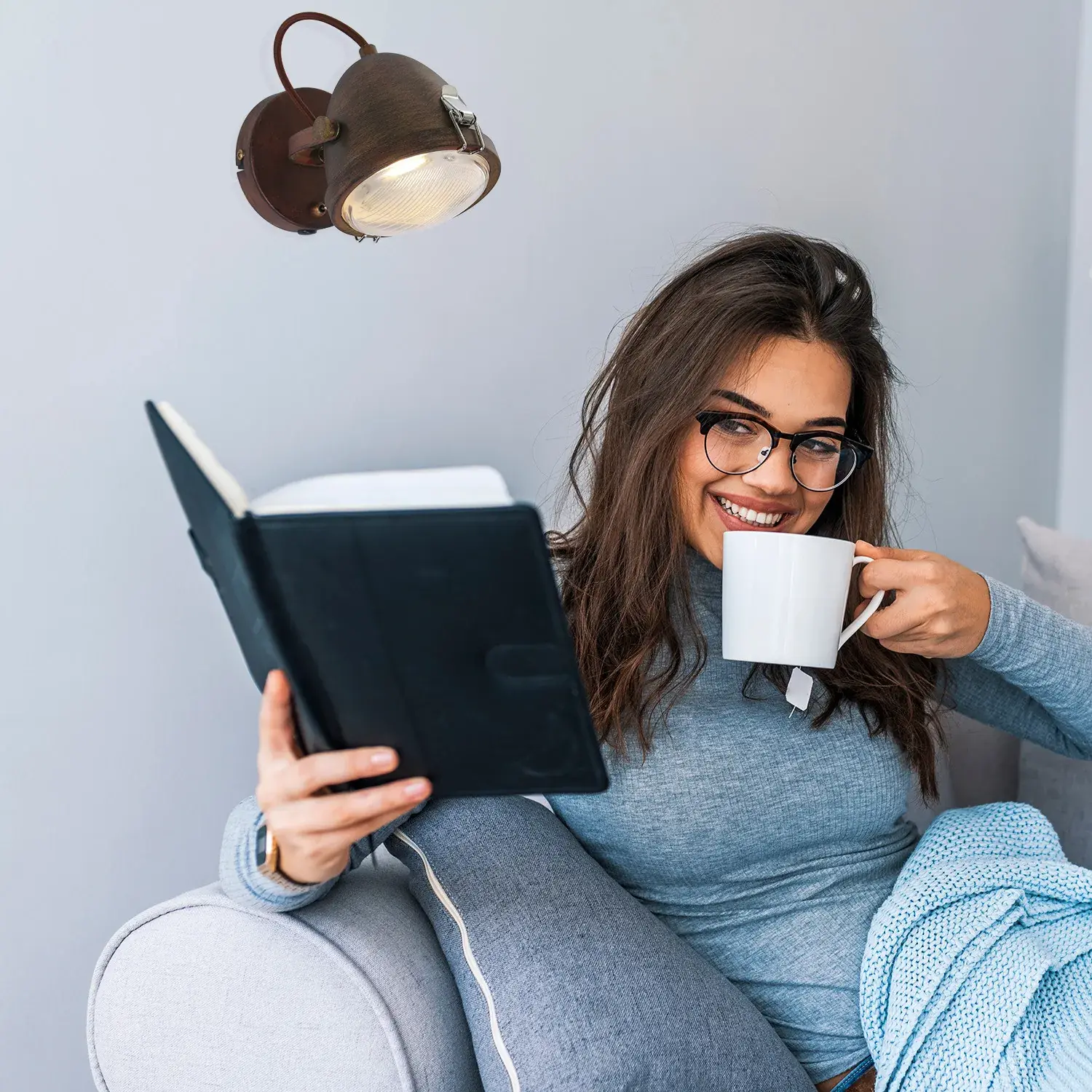 Foto 2 Wandlamp Paco 1311B Bruin Paco 1311B