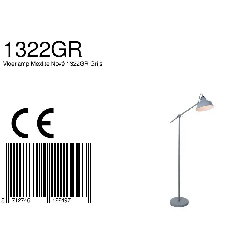 Foto 7 Vloerlamp Nové 1322GR Grijs Nove 1322GR