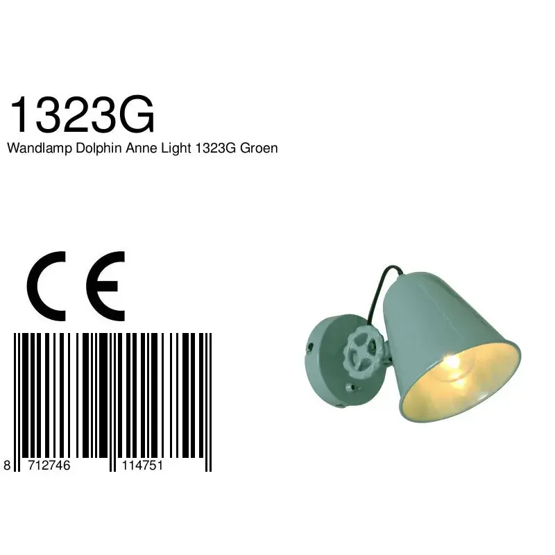 Foto 7 Wandlamp Dolphin 1323G Groen Dolphin 1323G
