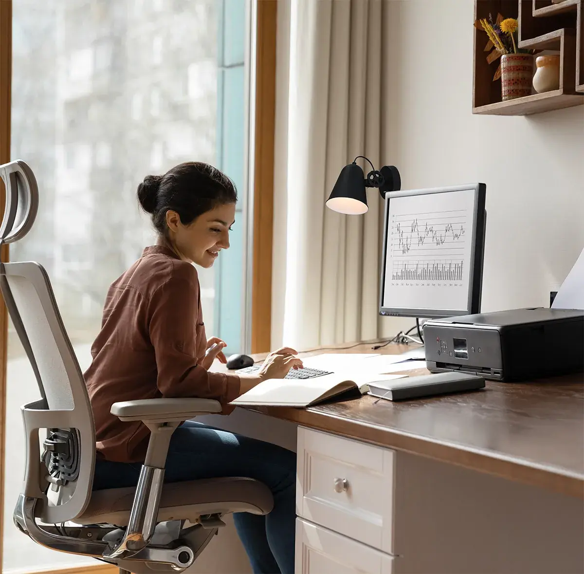 Foto 2 Wandlamp Dolphin 1323ZW Zwart Dolphin 1323ZW