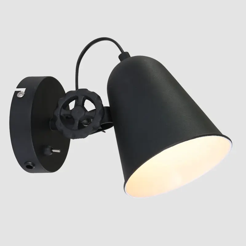 Foto 8 Wandlamp Dolphin 1323ZW Zwart Dolphin 1323ZW