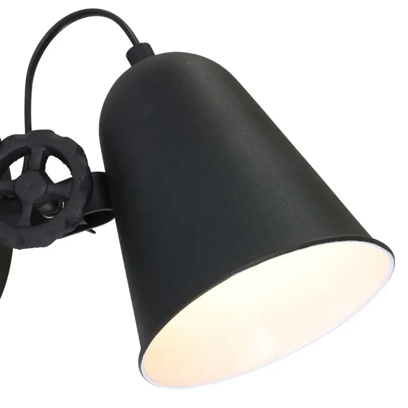 Foto 10 Wandlamp Dolphin 1323ZW Zwart Dolphin 1323ZW