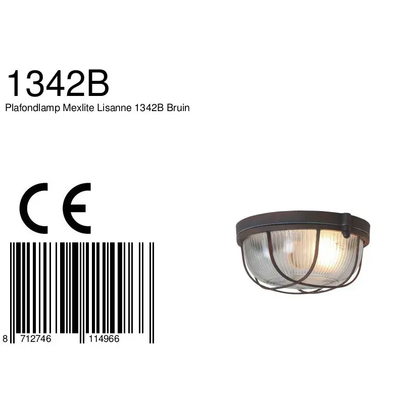 Foto 6 Plafondlamp Lisanne 1342B Bruin Lisanne 1342B