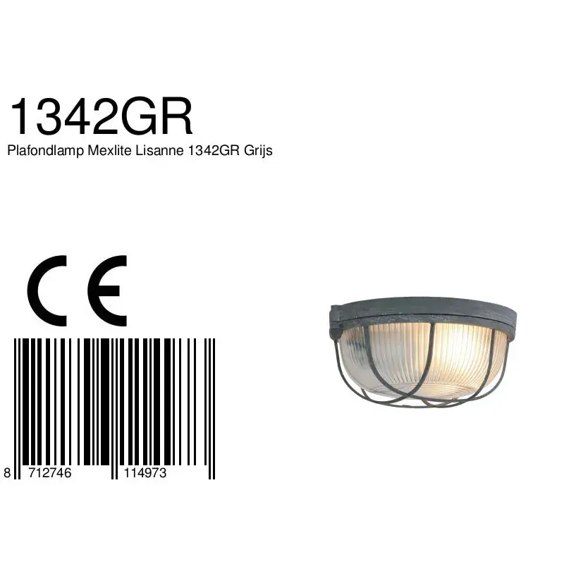 Foto 5 Plafondlamp Lisanne 1342GR Grijs Lisanne 1342GR