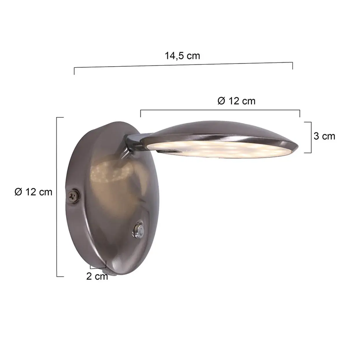 Foto 5 Wandlamp Zenith LED 1442ST Staal Zenith LED 1442ST