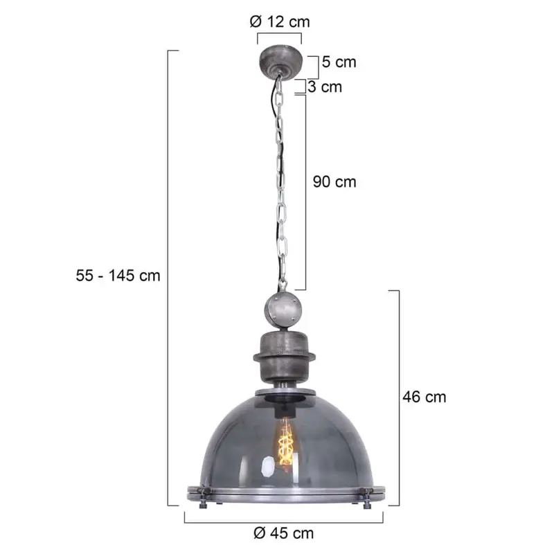 Foto 7 Hanglamp Bikkel 1452GR Grijs Bikkel 1452GR