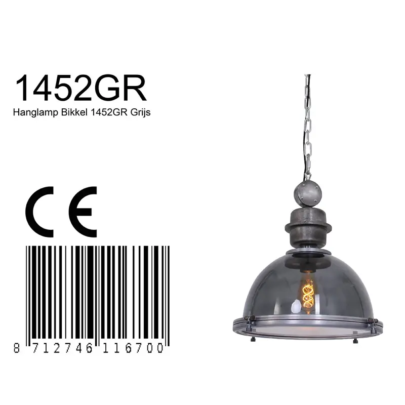 Foto 8 Hanglamp Bikkel 1452GR Grijs Bikkel 1452GR