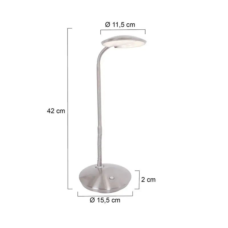 Foto 6 Tafellamp Zenith 1470ST Staal Zenith LED 1470ST