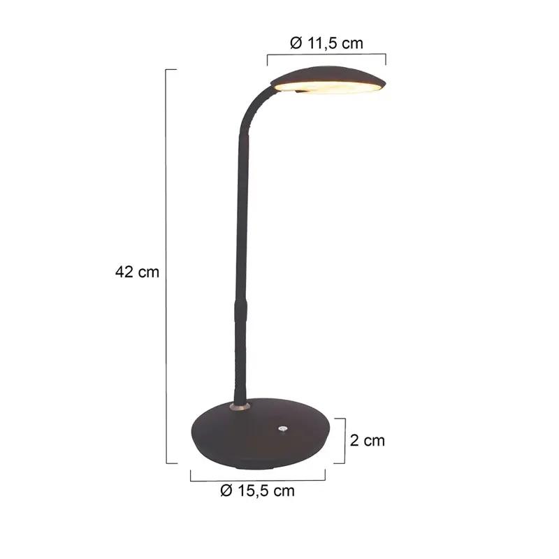Foto 5 Tafellamp Zenith 1470ZW Zwart Zenith LED 1470ZW