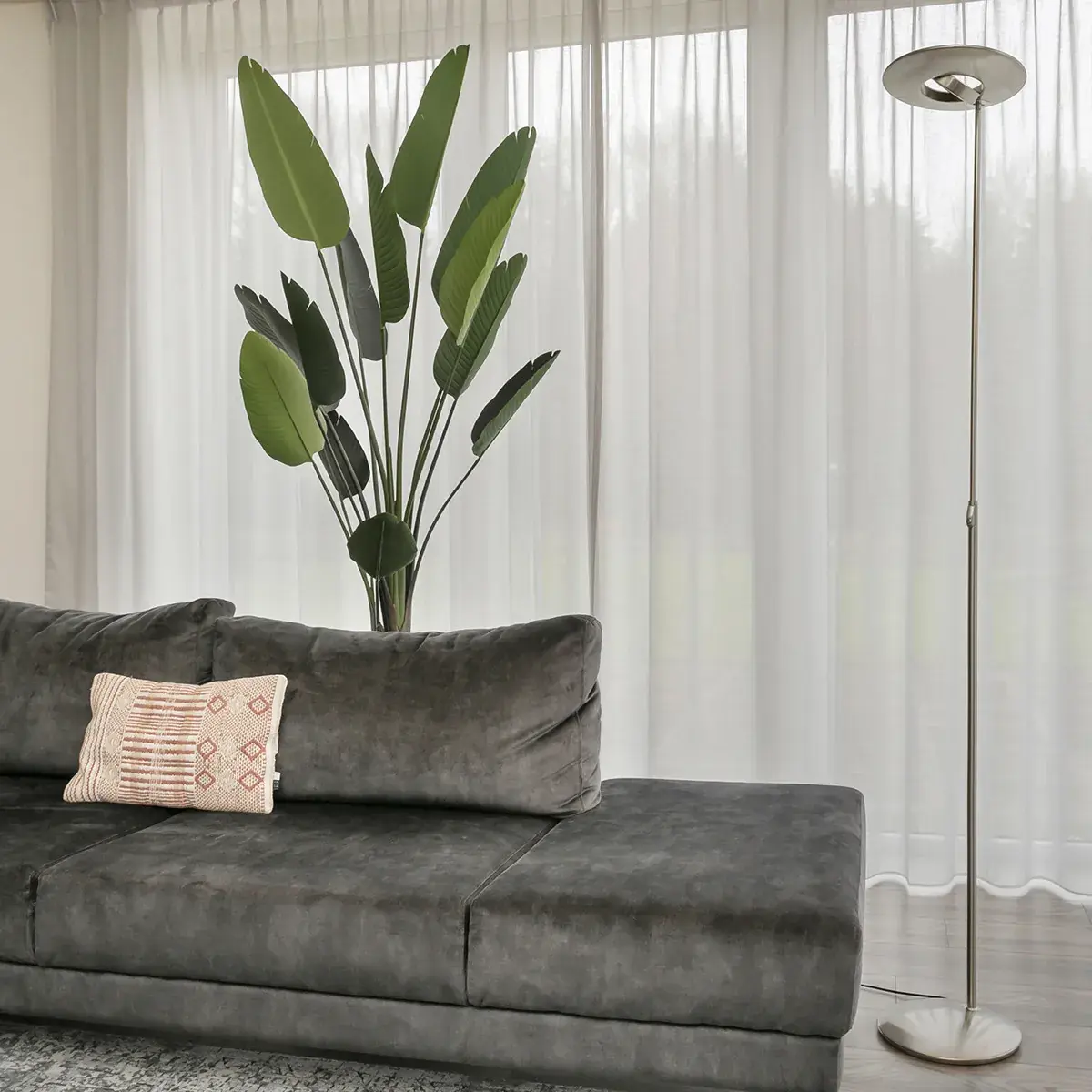 Foto 2 Vloerlamp Zenith 1477ST Staal Zenith LED 1477ST