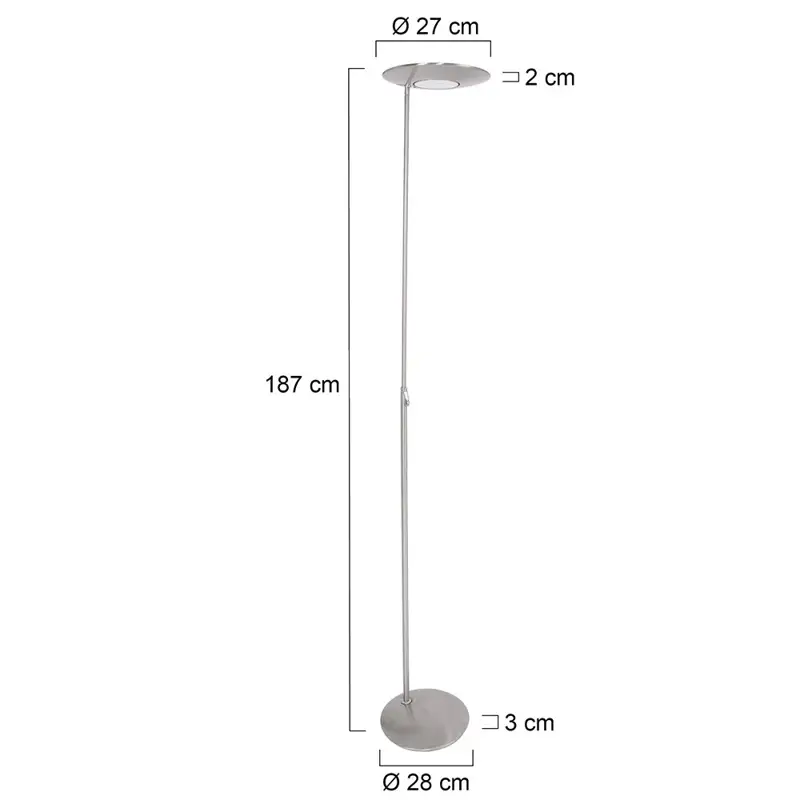 Foto 6 Vloerlamp Zenith 1477ST Staal Zenith LED 1477ST