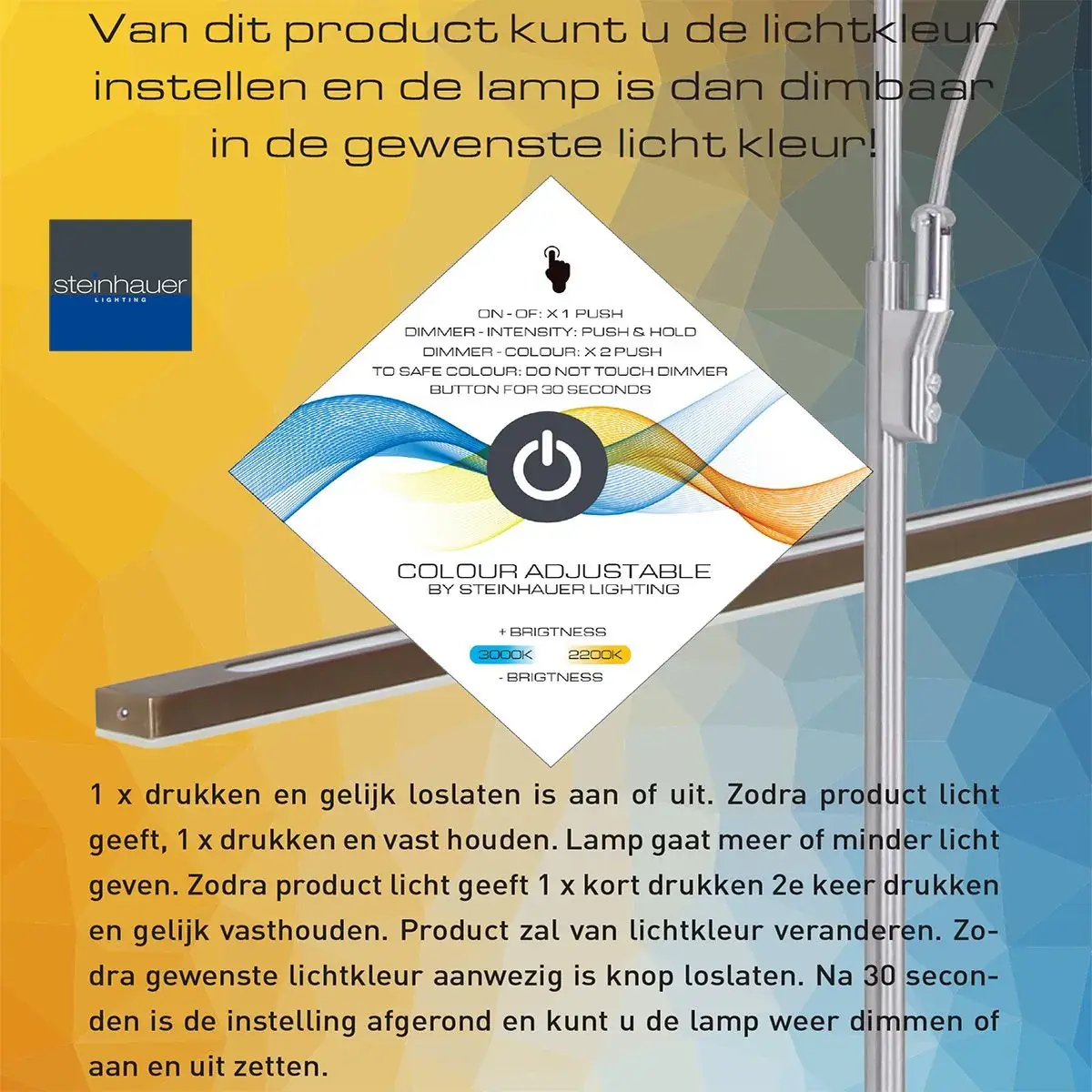 Foto 9 Vloerlamp Zenith 1477ZW Zwart Zenith LED 1477ZW