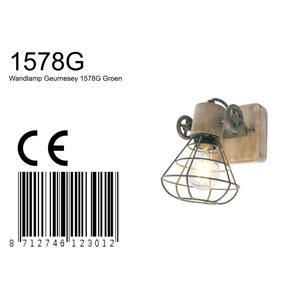 Foto 6 Wandlamp Geurnesey 1578G Groen Guersey 1578G
