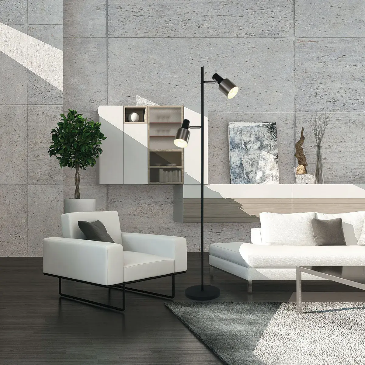 Foto 2 Vloerlamp Fjorgard 1702ZW Zwart Fjorgard 1702ZW