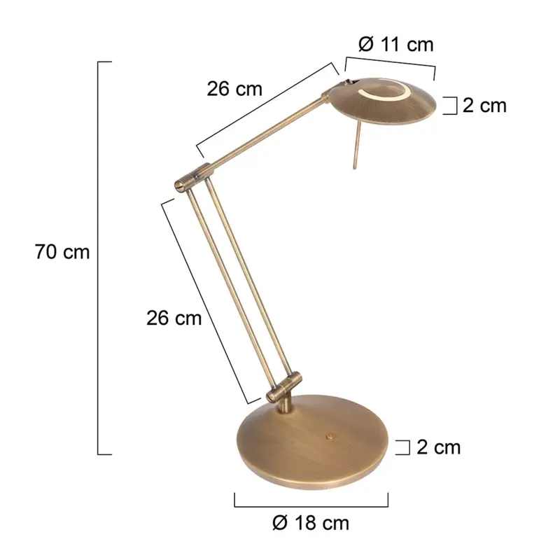 Foto 5 Tafellamp Zodiac 2109BR Brons Zodiac LED 2109BR