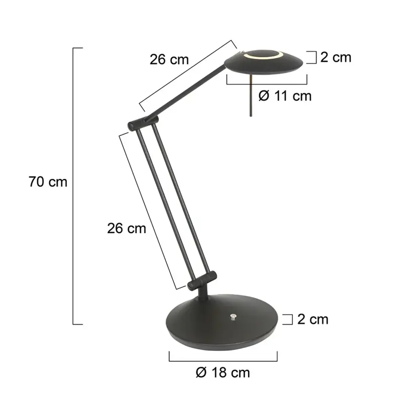 Foto 5 Tafellamp Zodiac 2109ZW Zwart Zodiac LED 2109ZW