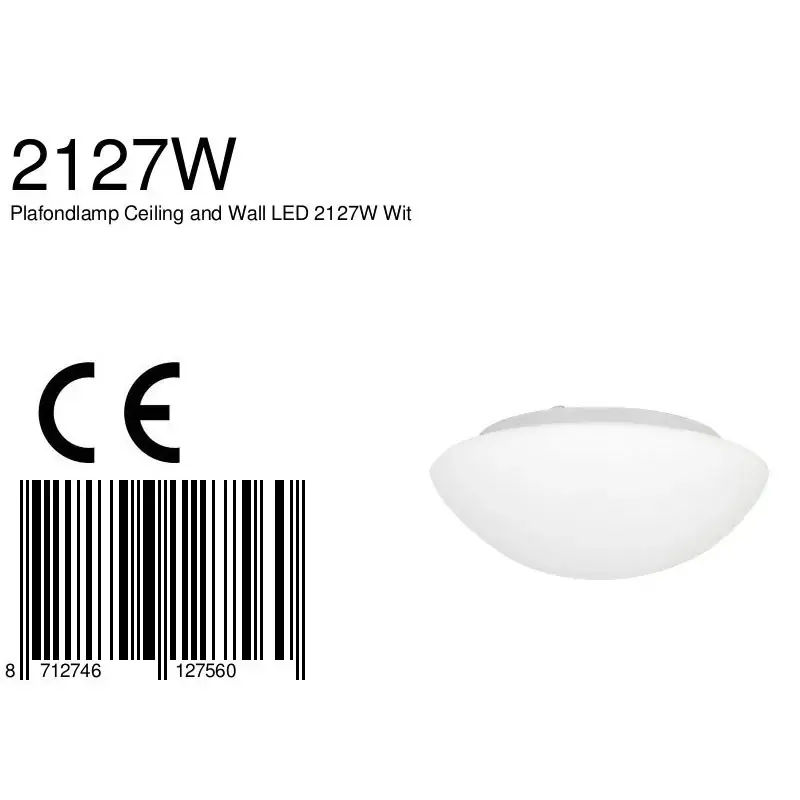 Foto 6 Plafondlamp Ceiling & Wall 2127W Wit Ceiling and wall 2127W