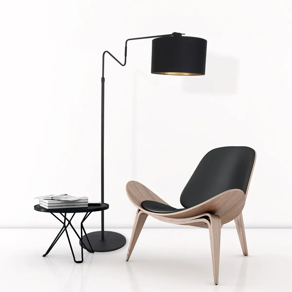 Foto 2 Vloerlamp Linstrøm 2132ZW Zwart Linstrom 2132ZW