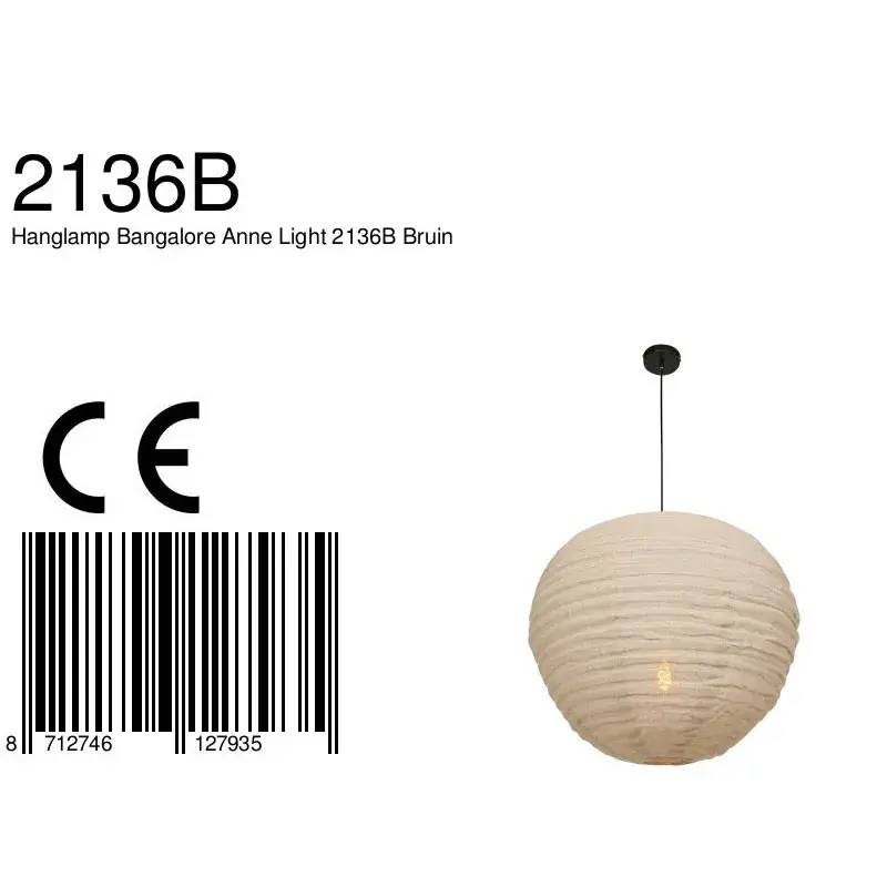Foto 6 Hanglamp Bangalore 2136B Bruin Bangalore 2136B