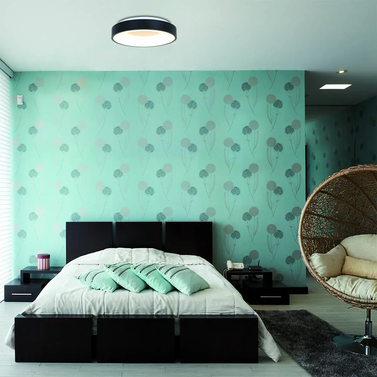 Foto 3 Plafondlamp RInglede 2563ZW Zwart Ø48cm Ringlede 2563ZW