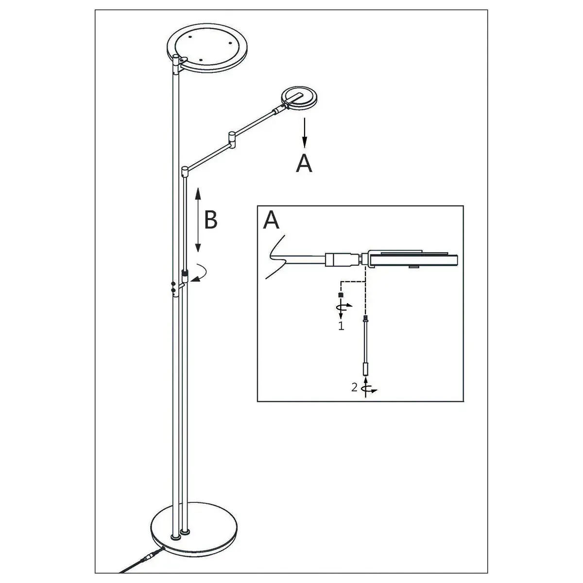 Foto 8 Vloerlamp Turound 2663ZW Zwart Turound 2663ZW