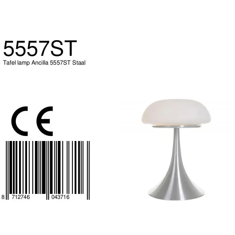 Foto 8 Tafellamp Ancilla 5557ST Staal Ancilla 5557ST