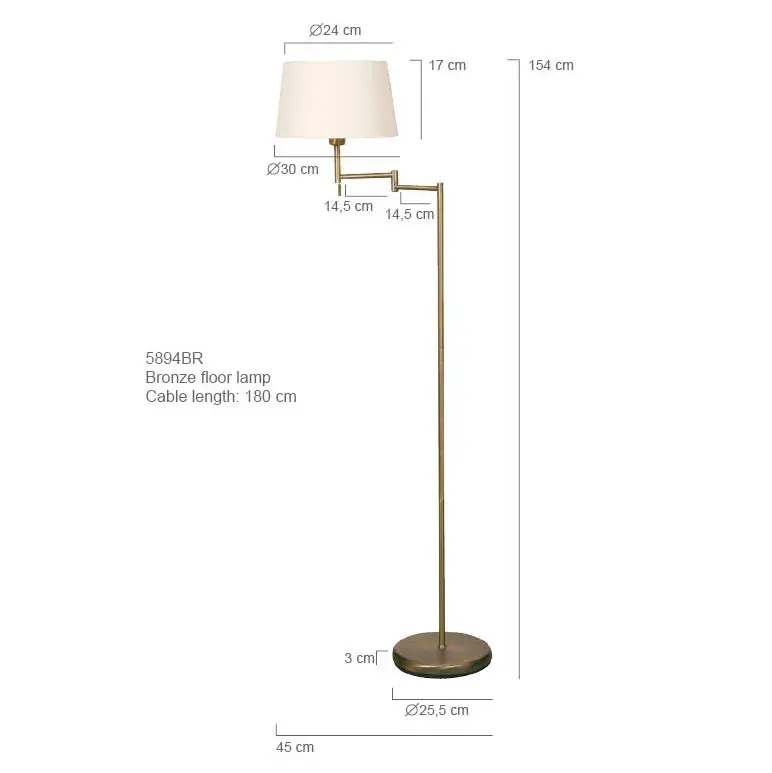 Foto 6 Vloerlamp Bella 5894BR Brons Bella 5894BR