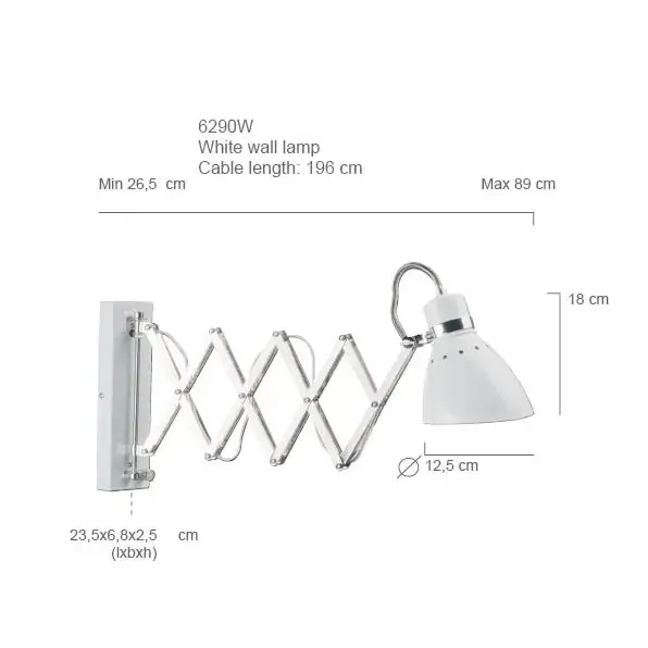 Foto 7 Wandlamp Spring 6290W Wit Spring 6290W